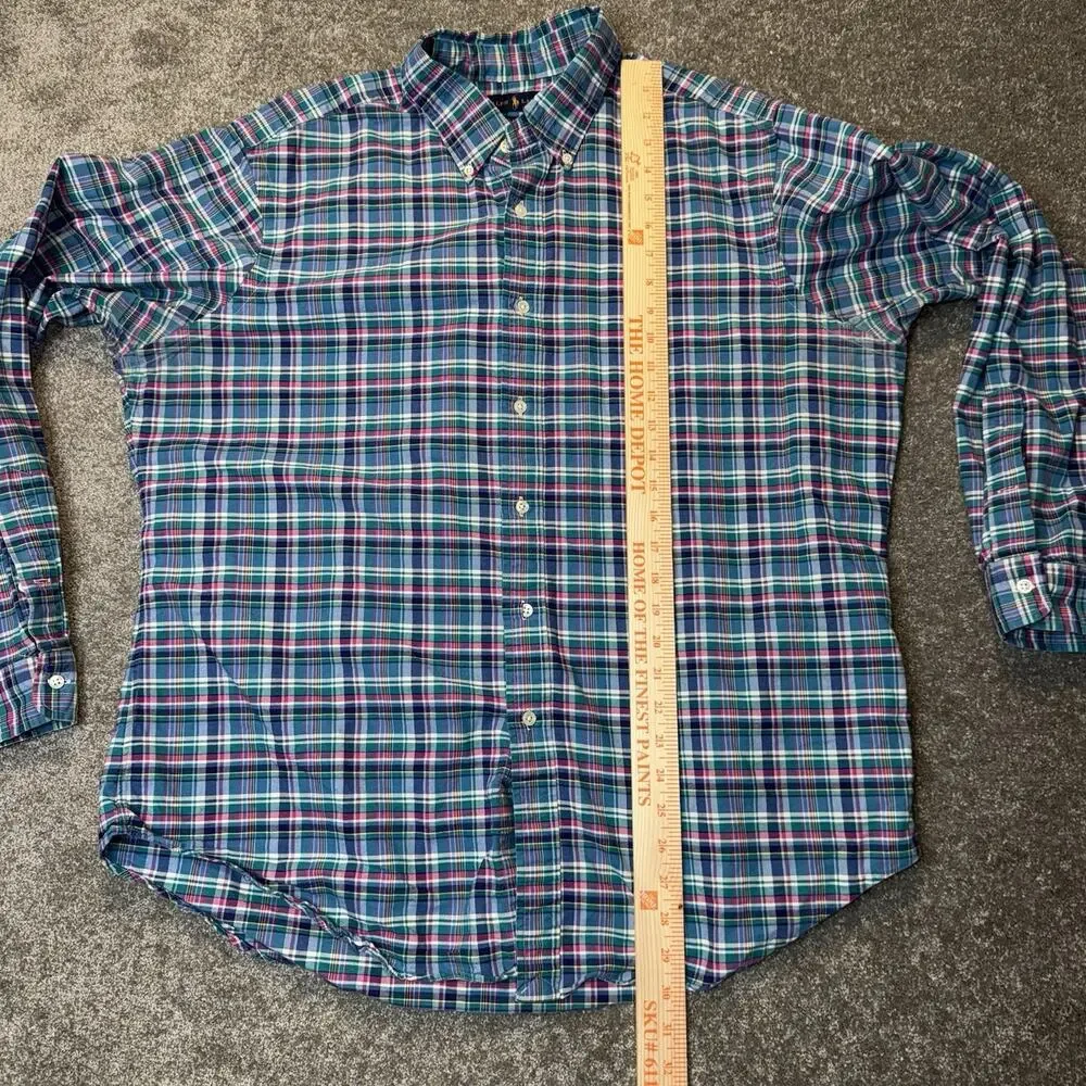 Polo Ralph Lauren Shirt Mens XL Classic Fit Multicolor Plaid Button Down‎